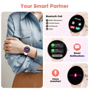Hwagol-Montre connectée à écran tactile pour homme et femme, appel Bluetooth, moniteur de santé, fitness étanche IP67, 2024, 1.39