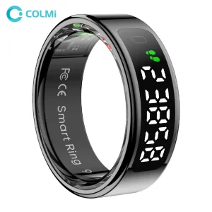 2025 COLMI R12 Smart Ring avec écran d'affichage et tactile, chargement sans fil, gestionnaire de santé, étanche 5 ATM pour hommes et femmes