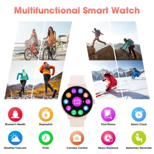 Hwagol-Montre connectée à écran tactile pour homme et femme, appel Bluetooth, moniteur de santé, fitness étanche IP67, 2024, 1.39