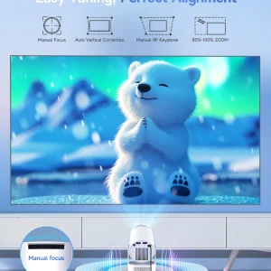 Projecteur portable Magcubic HY300 Pro+ 8K Android 14, 8000 lumens, WiFi 6, BT5.4, cinéma en plein air, haut-parleur HiFi 5W, prise en charge de la résolution 720P HD