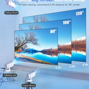 Projecteur portable Magcubic HY300 Pro+ 8K Android 14, 8000 lumens, WiFi 6, BT5.4, cinéma en plein air, haut-parleur HiFi 5W, prise en charge de la résolution 720P HD