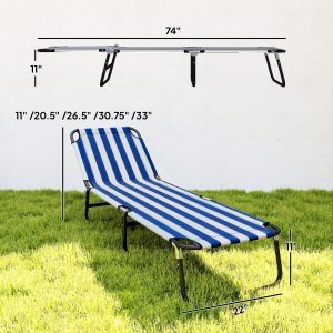 Adjustable Sun Lounger for Beach & Camping