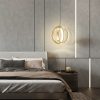 LED Bedside Mini Pendant Lamp Bedroom Single-head Ring-shaped Aluminum Pendant Light