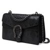 MYHOZEE Crossbody Bags For Women - Snake Printed Clutch Purses Leather Chain Shoulder Bags Evening Handbags